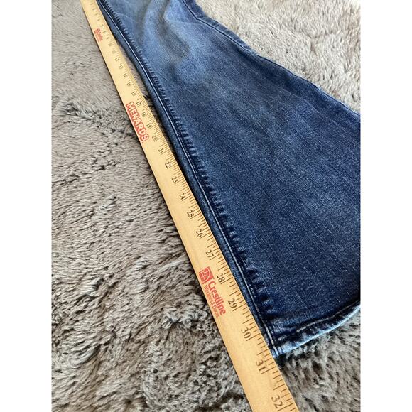 American Eagle Outfitters Denim Hi-Rise Artist Super Stretch Flare Jeans Blue 2 - Picture 10 of 10